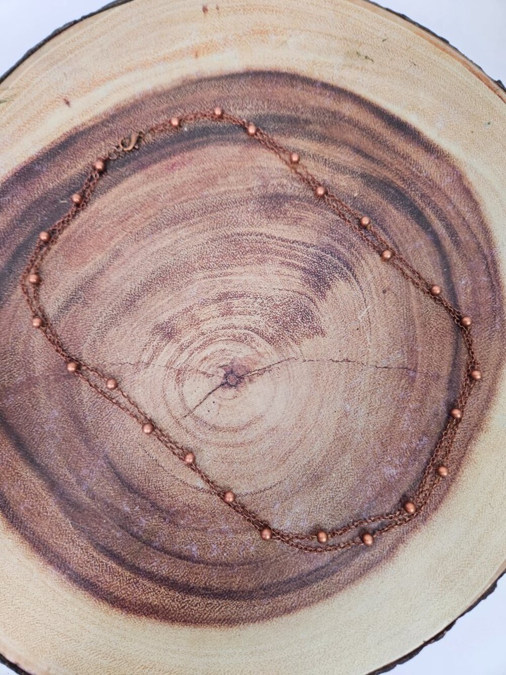 New Dainty Copper 20" Double Bead Chain Necklace
